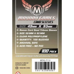 Mayday: 49mm X 93mm: Roman Card Sized Tribune Sleeves (100 Stuks)