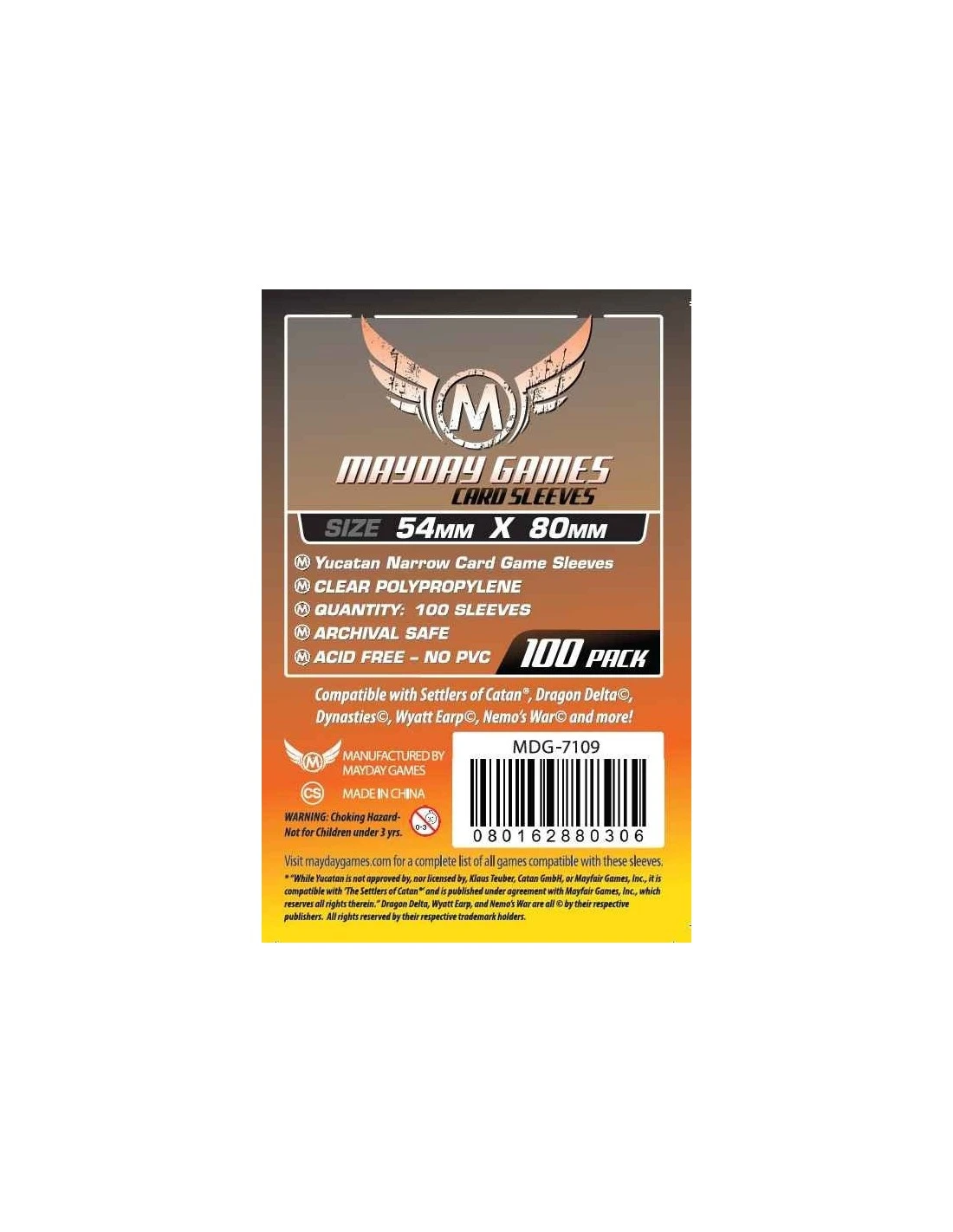 Mayday: 54mm X 80mm: Yucatan Narrow Card Game Sleeves (100 Stuks) 3 Mayday: 54mm X 80mm: Yucatan Narrow Card Game Sleeves (100 Stuks)