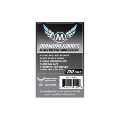 Mayday: 59mm X 92mm: Euro Card Sleeves - Black (100 Stuks)