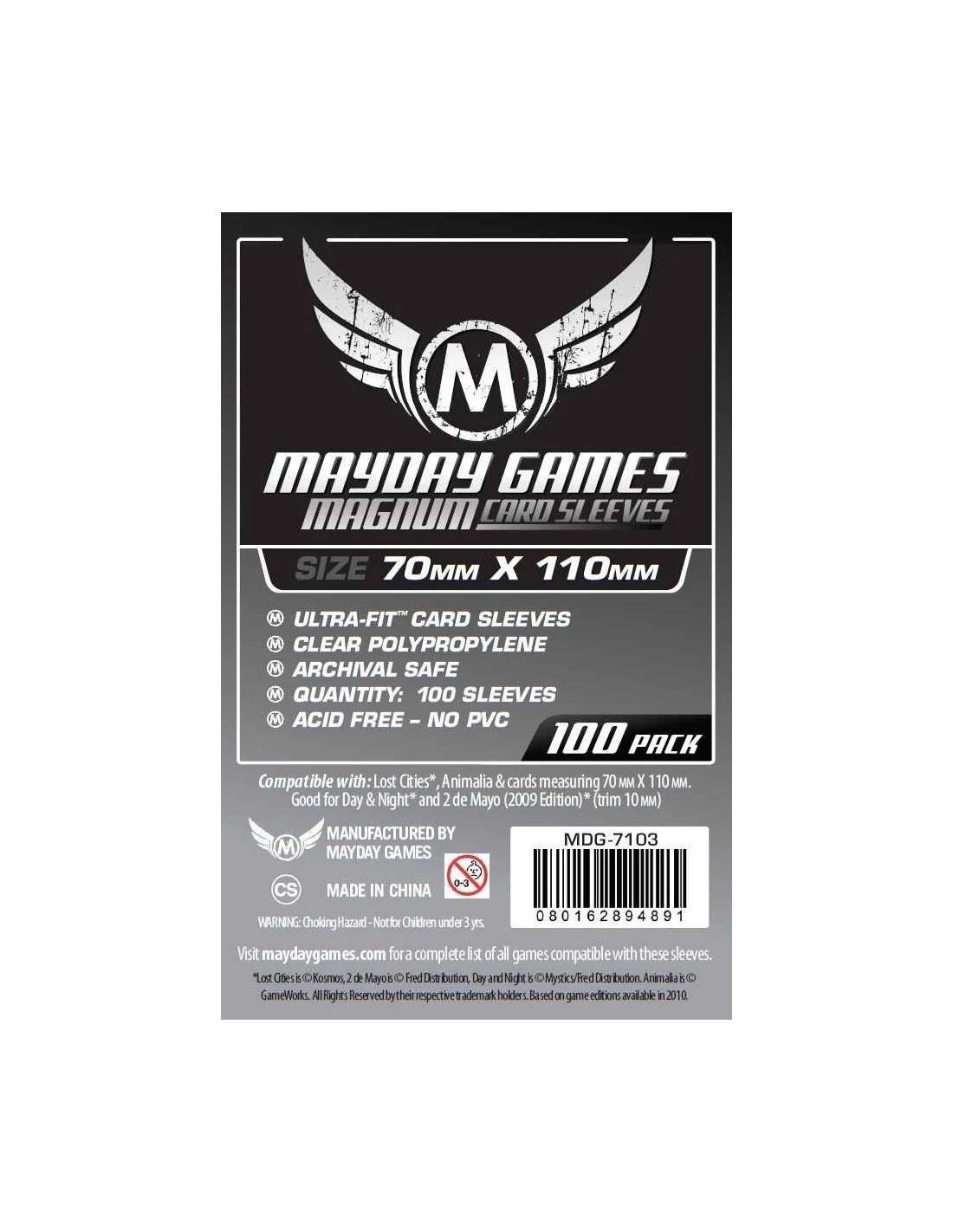 Mayday: 70mm X 110mm: Magnum Silver Sleeve (100 Stuks) 3 Mayday: 70mm X 110mm: Magnum Silver Sleeve (100 Stuks)