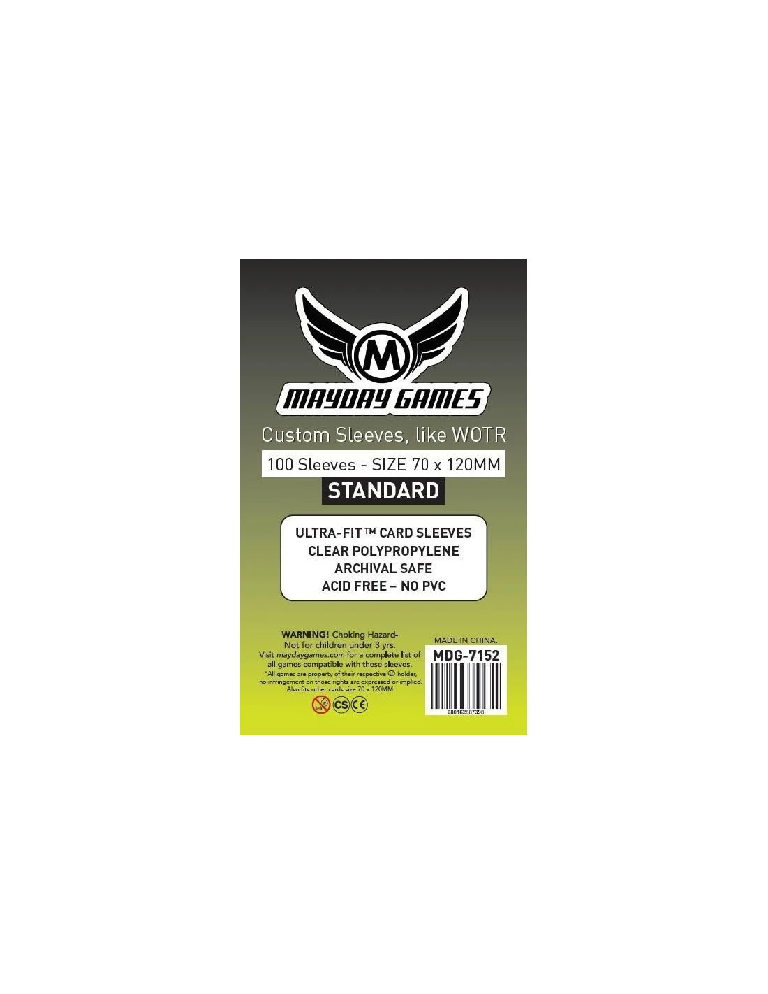 Mayday: 70mm X 120mm: WOTR: CE Card Sleeves (100 Stuks) 3 Mayday: 70mm X 120mm: WOTR: CE Card Sleeves (100 Stuks)