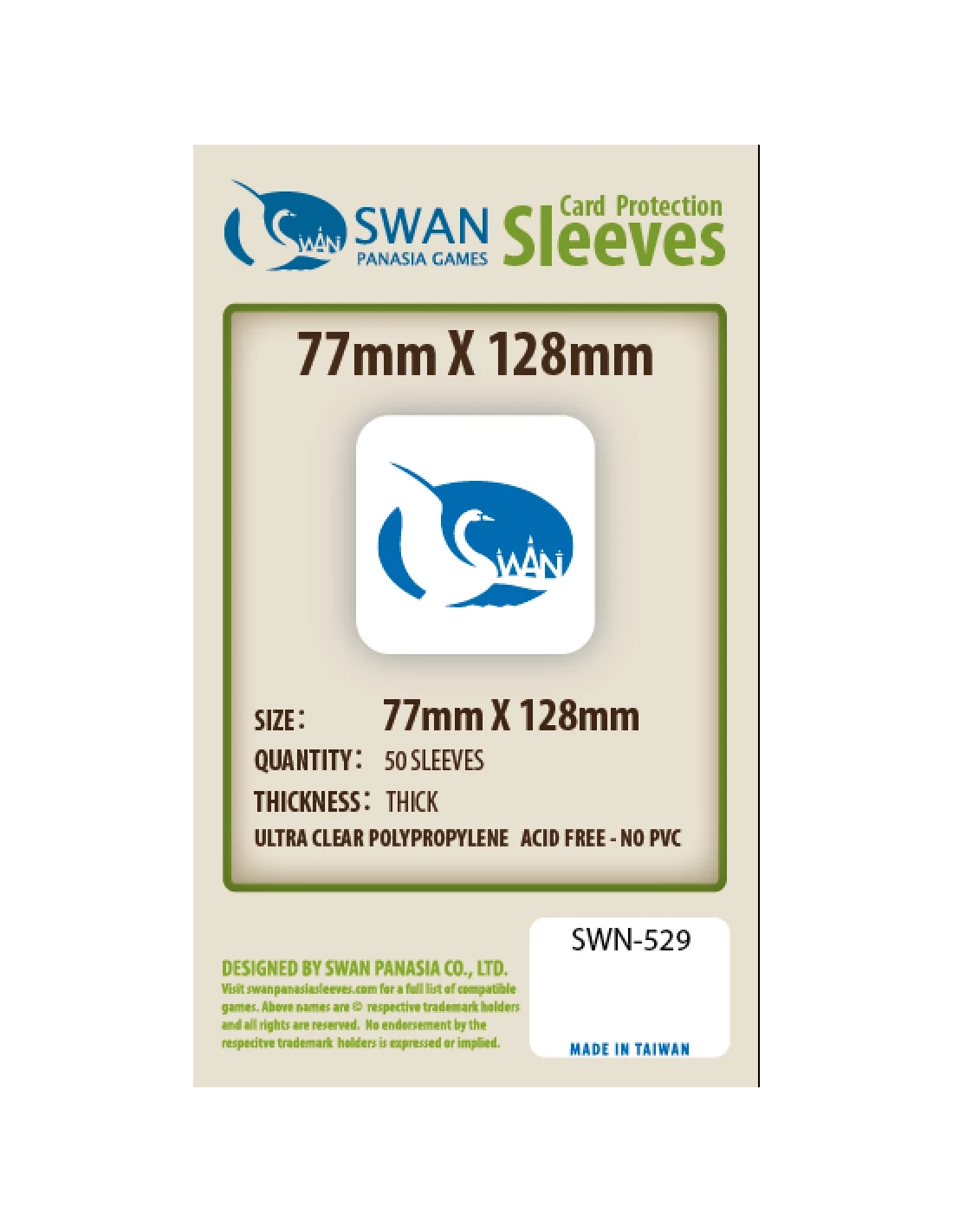 Swan: 77mm X 128mm: Sleeves Thick (50) 3 Swan: 77mm X 128mm: Sleeves Thick (50)