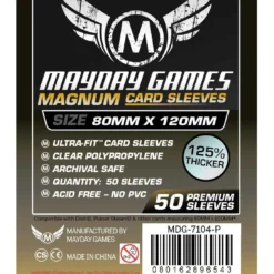 Mayday: 80mm X 120mm: Magnum Gold "Dixit" Card Sleeves - Black (50 Stuks)