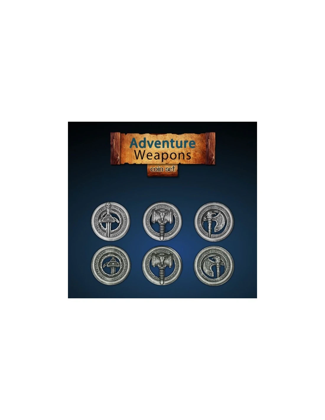 Adventure Weapons Tokens (12 Stuks) 3 Adventure Weapons Tokens (12 Stuks)