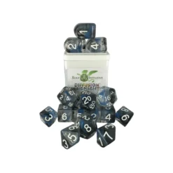 Polyhydral Diceset - 15 Dice: Diffusion Midnight