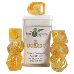 Polyhydral Diceset - 7 Dice: Diffusion El Dorado