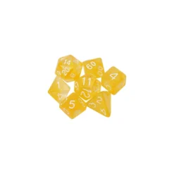 Polyhydral Diceset - 7 Dice: Diffusion Honey Lemon