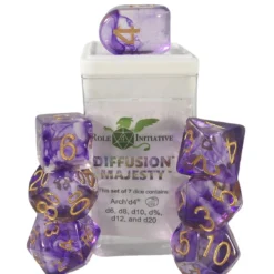 Polyhydral Diceset - 7 Dice: Diffusion Majesty