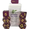 Polyhydral Diceset - 7 Dice: Translucent Dark Purple With Gold Numbers 1 Polyhydral Diceset - 7 Dice: Translucent Dark Purple With Gold Numbers -Exporteren Spel Craft Winkel polyhydral diceset 7 dice translucent dark purple with gold numbers
